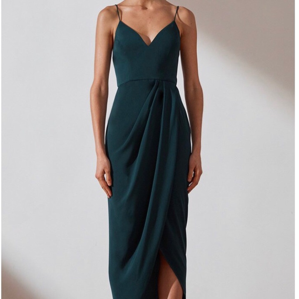BNWT Shona Joy Core Cocktail Dress in Seaweed